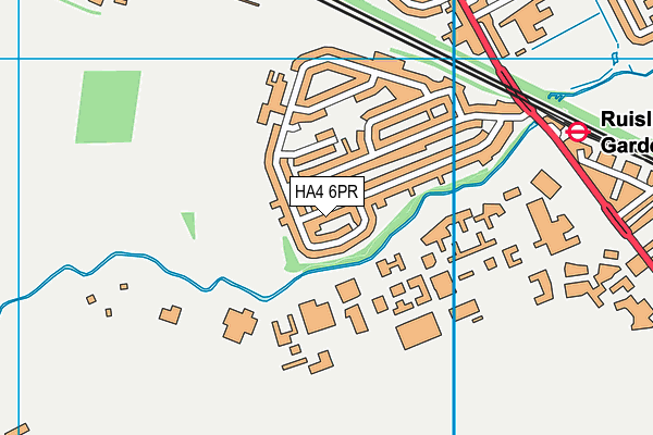 HA4 6PR map - OS VectorMap District (Ordnance Survey)