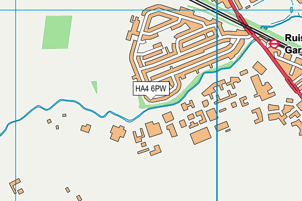 HA4 6PW map - OS VectorMap District (Ordnance Survey)