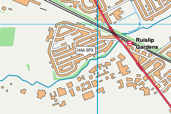 HA4 6PX map - OS VectorMap District (Ordnance Survey)