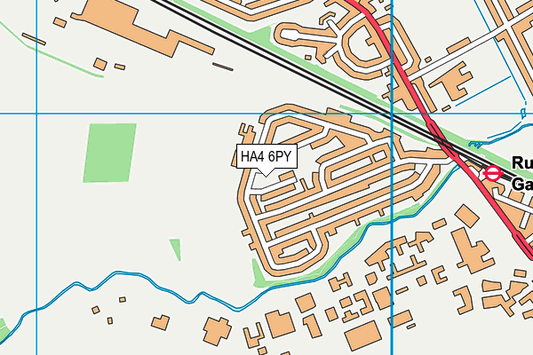 HA4 6PY map - OS VectorMap District (Ordnance Survey)