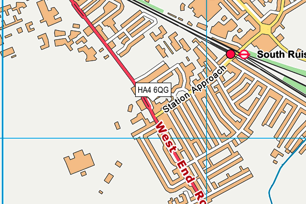 HA4 6QG map - OS VectorMap District (Ordnance Survey)