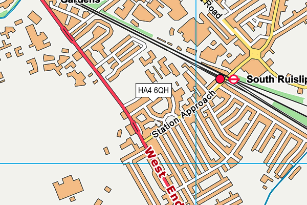 HA4 6QH map - OS VectorMap District (Ordnance Survey)