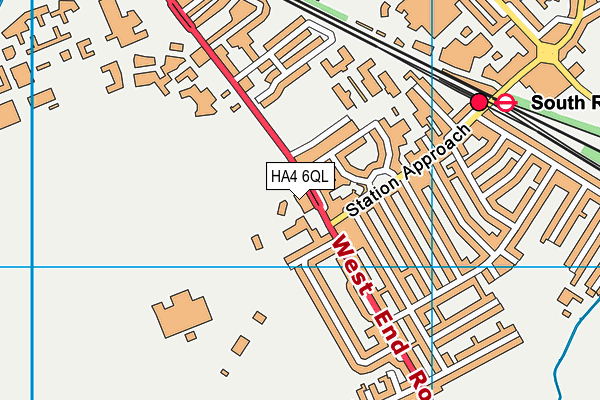 HA4 6QL map - OS VectorMap District (Ordnance Survey)