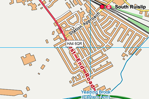 HA4 6QR map - OS VectorMap District (Ordnance Survey)