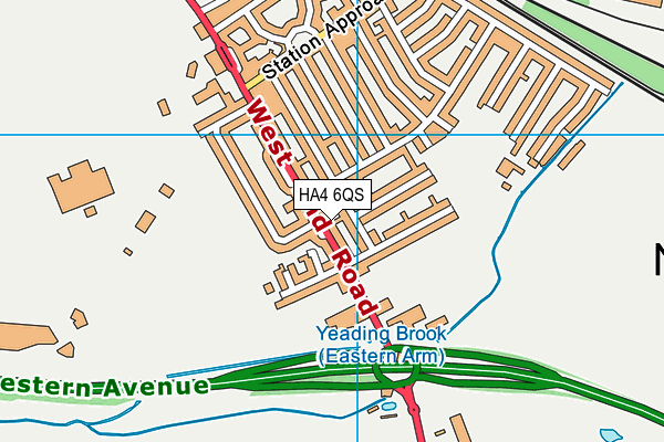 HA4 6QS map - OS VectorMap District (Ordnance Survey)