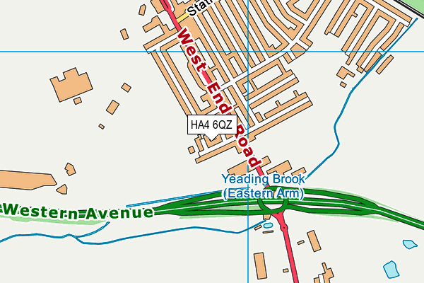 HA4 6QZ map - OS VectorMap District (Ordnance Survey)