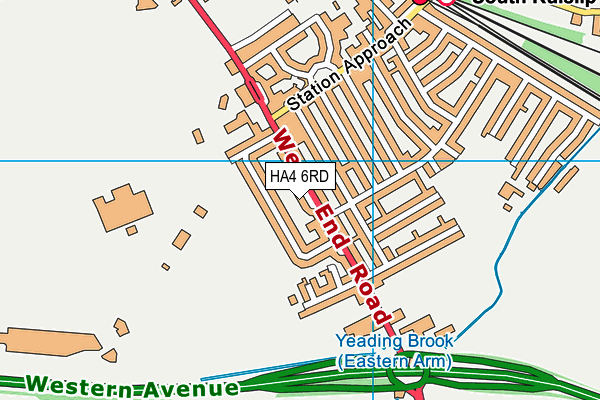 HA4 6RD map - OS VectorMap District (Ordnance Survey)