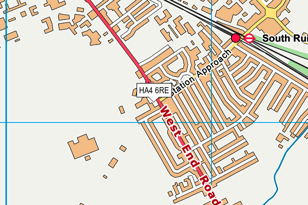 HA4 6RE map - OS VectorMap District (Ordnance Survey)