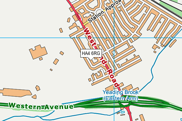 HA4 6RG map - OS VectorMap District (Ordnance Survey)