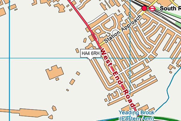 HA4 6RH map - OS VectorMap District (Ordnance Survey)