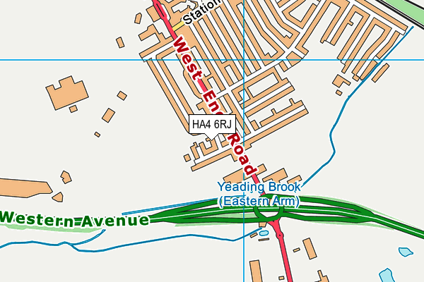 HA4 6RJ map - OS VectorMap District (Ordnance Survey)