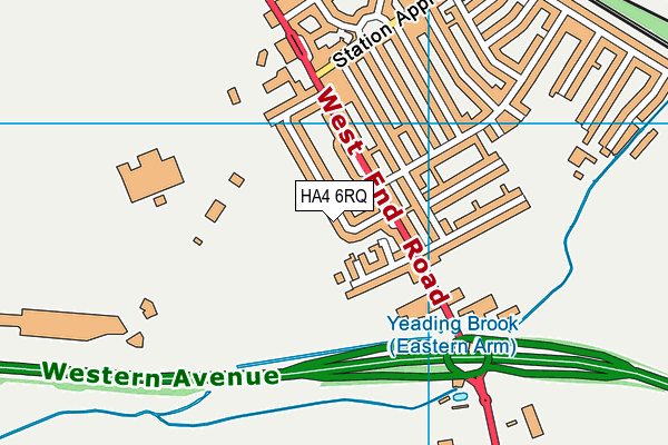 HA4 6RQ map - OS VectorMap District (Ordnance Survey)