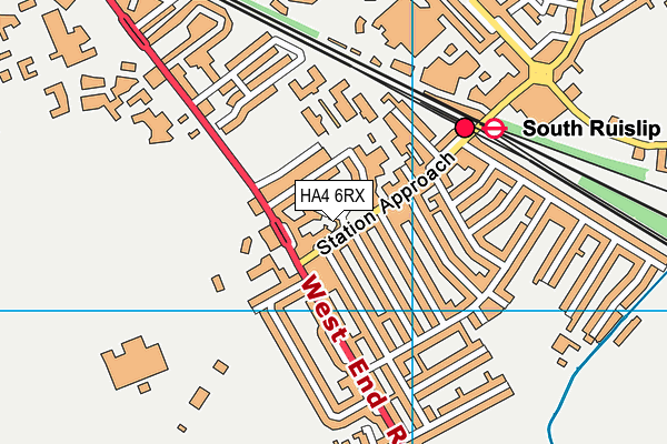 HA4 6RX map - OS VectorMap District (Ordnance Survey)