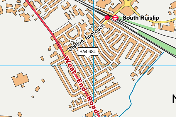 HA4 6SU map - OS VectorMap District (Ordnance Survey)