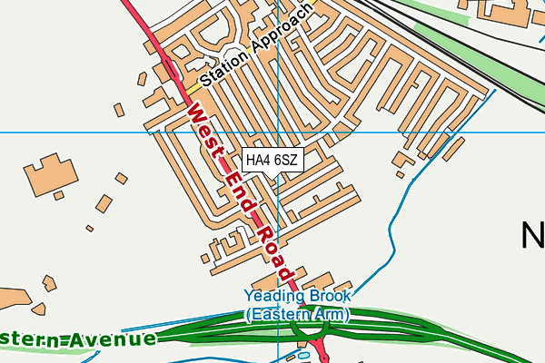 HA4 6SZ map - OS VectorMap District (Ordnance Survey)