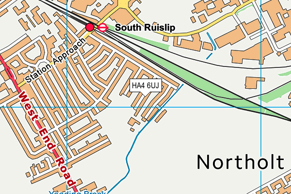 Bourne Primary School map (HA4 6UJ) - OS VectorMap District (Ordnance Survey)