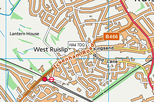 Ruislip Golf Centre map (HA4 7DQ) - OS VectorMap District (Ordnance Survey)