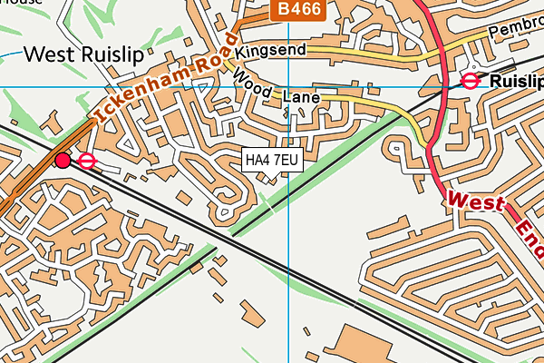 HA4 7EU map - OS VectorMap District (Ordnance Survey)
