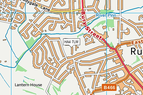 HA4 7LW map - OS VectorMap District (Ordnance Survey)