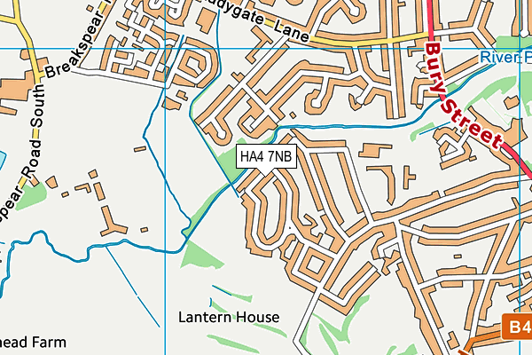 HA4 7NB map - OS VectorMap District (Ordnance Survey)