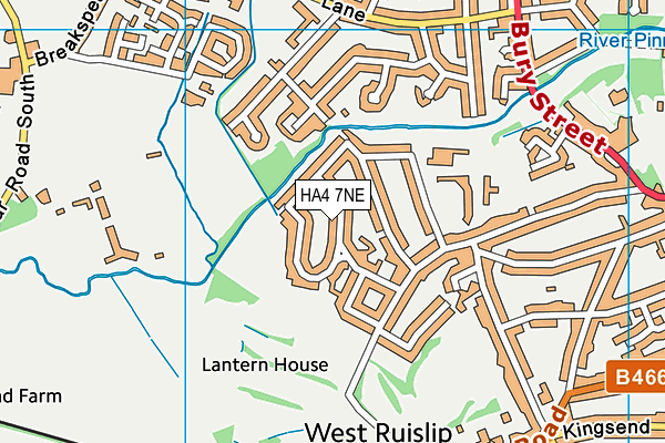 HA4 7NE map - OS VectorMap District (Ordnance Survey)