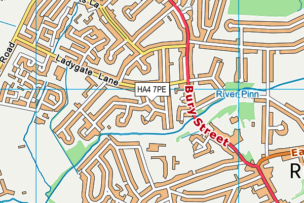 HA4 7PE map - OS VectorMap District (Ordnance Survey)