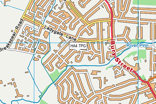 HA4 7PG map - OS VectorMap District (Ordnance Survey)
