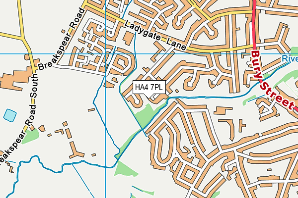 HA4 7PL map - OS VectorMap District (Ordnance Survey)