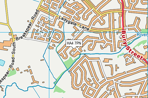 HA4 7PN map - OS VectorMap District (Ordnance Survey)