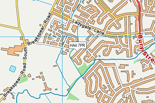 HA4 7PR map - OS VectorMap District (Ordnance Survey)