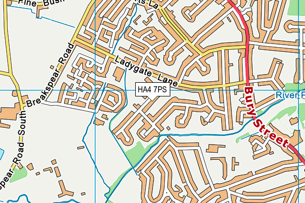 HA4 7PS map - OS VectorMap District (Ordnance Survey)
