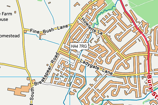 HA4 7RG map - OS VectorMap District (Ordnance Survey)