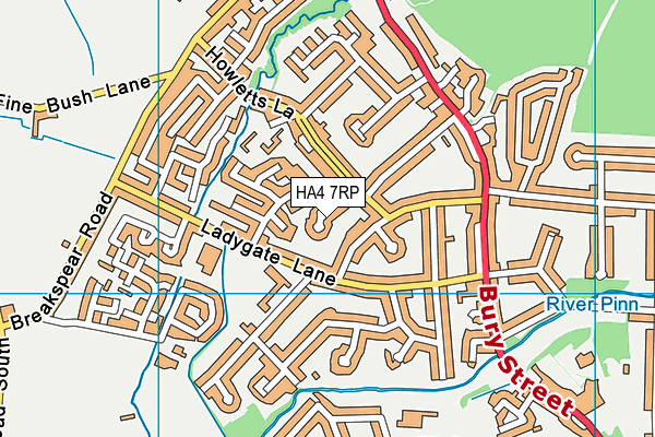 HA4 7RP map - OS VectorMap District (Ordnance Survey)