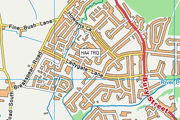HA4 7RQ map - OS VectorMap District (Ordnance Survey)