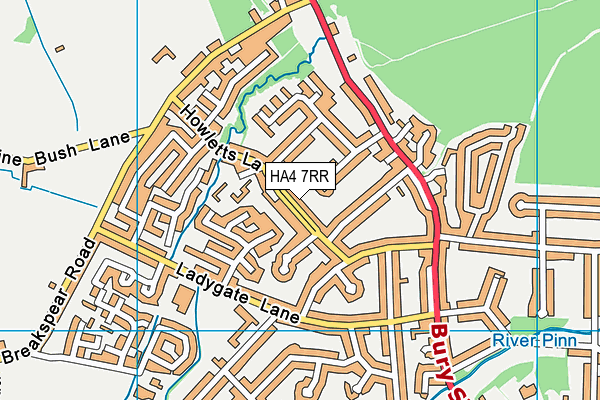 HA4 7RR map - OS VectorMap District (Ordnance Survey)
