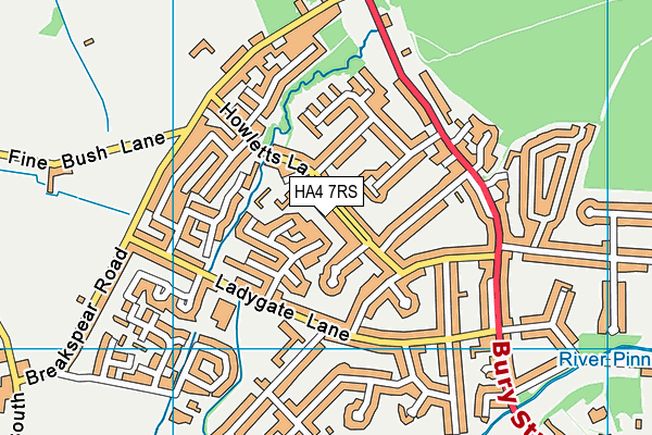 HA4 7RS map - OS VectorMap District (Ordnance Survey)