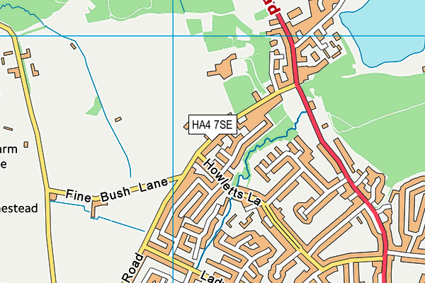 HA4 7SE map - OS VectorMap District (Ordnance Survey)