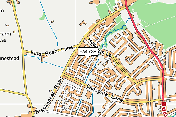 HA4 7SP map - OS VectorMap District (Ordnance Survey)