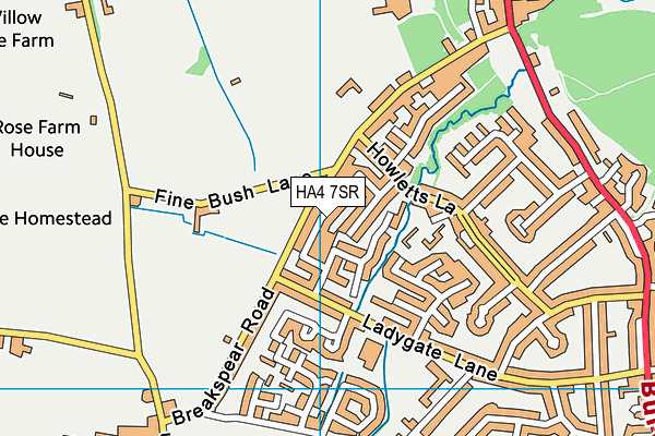 HA4 7SR map - OS VectorMap District (Ordnance Survey)