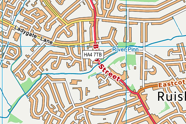 HA4 7TB map - OS VectorMap District (Ordnance Survey)