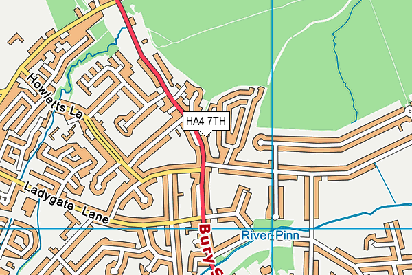 HA4 7TH map - OS VectorMap District (Ordnance Survey)