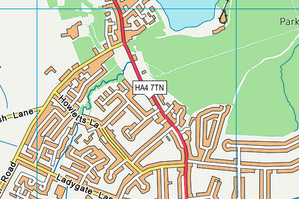 HA4 7TN map - OS VectorMap District (Ordnance Survey)
