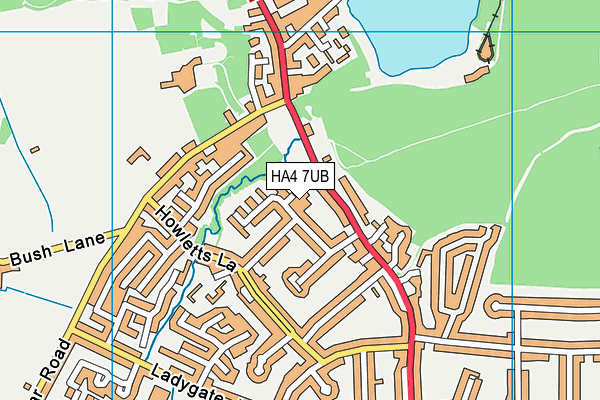 HA4 7UB map - OS VectorMap District (Ordnance Survey)