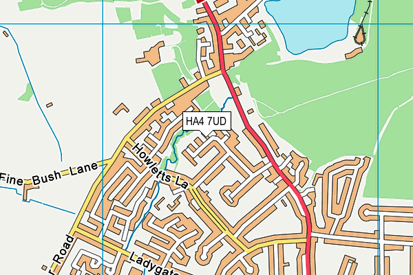 HA4 7UD map - OS VectorMap District (Ordnance Survey)