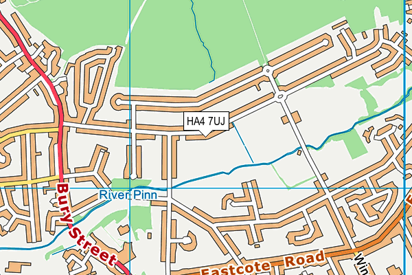 HA4 7UJ map - OS VectorMap District (Ordnance Survey)