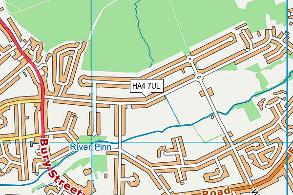HA4 7UL map - OS VectorMap District (Ordnance Survey)