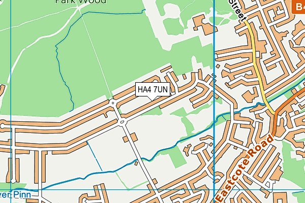 HA4 7UN map - OS VectorMap District (Ordnance Survey)