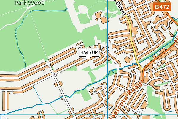 HA4 7UP map - OS VectorMap District (Ordnance Survey)