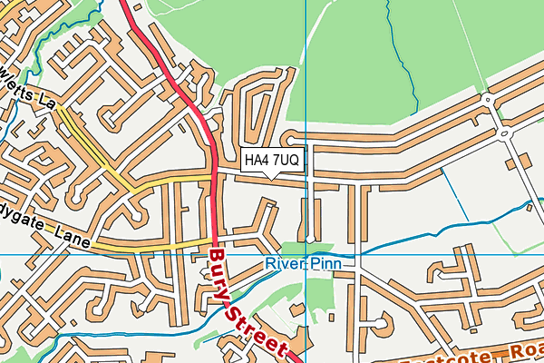 HA4 7UQ map - OS VectorMap District (Ordnance Survey)