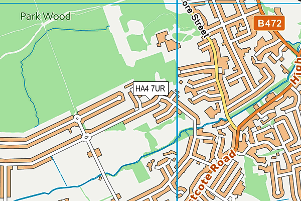 HA4 7UR map - OS VectorMap District (Ordnance Survey)